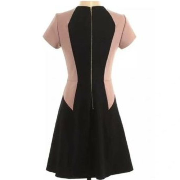 NEW* Rebecca Taylor Color Block Dress Black/Beige Size 2 $430 - Picture 4 of 4